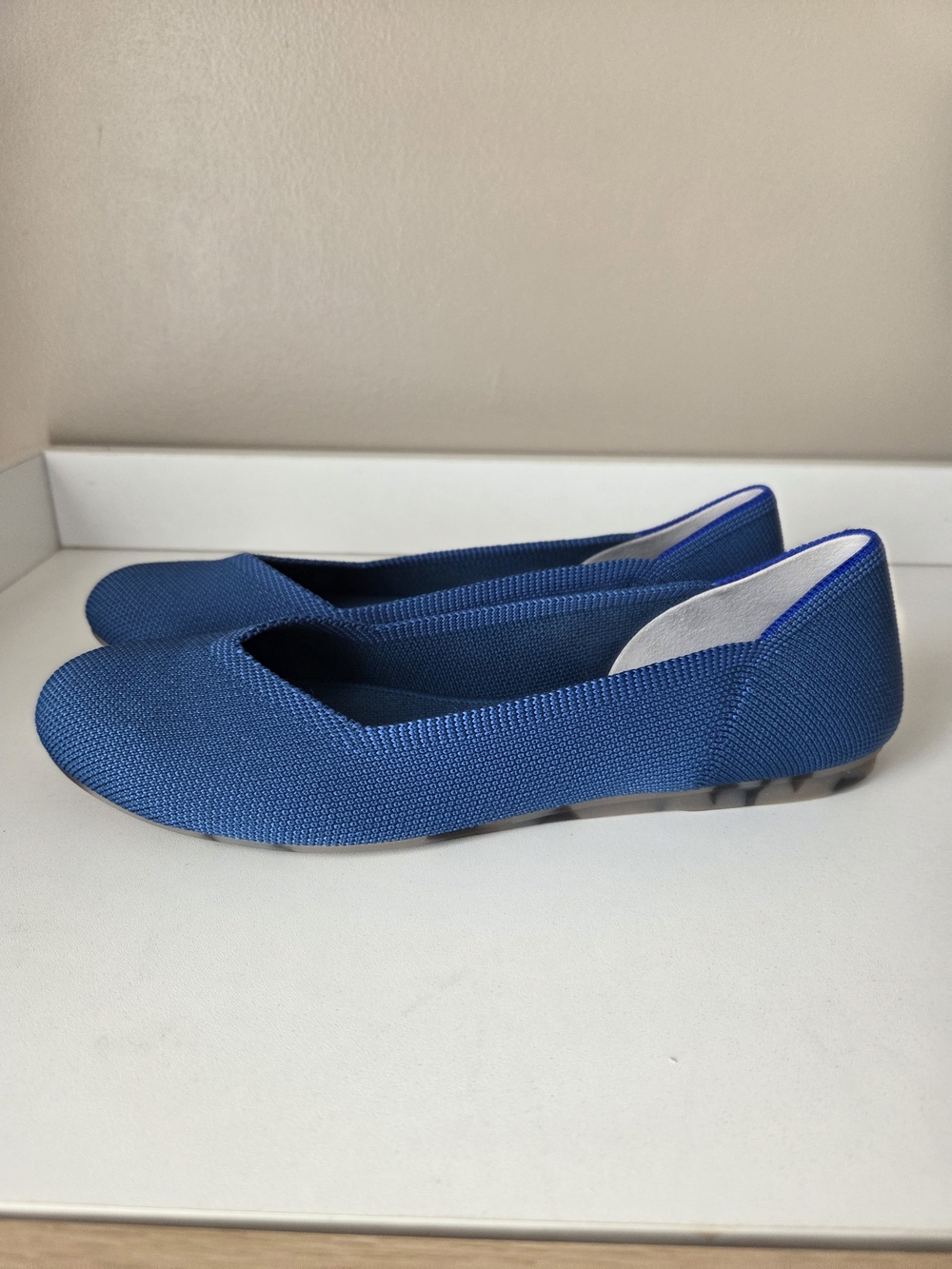 Rothy's Cobalt Blue Knit Ballet Flats